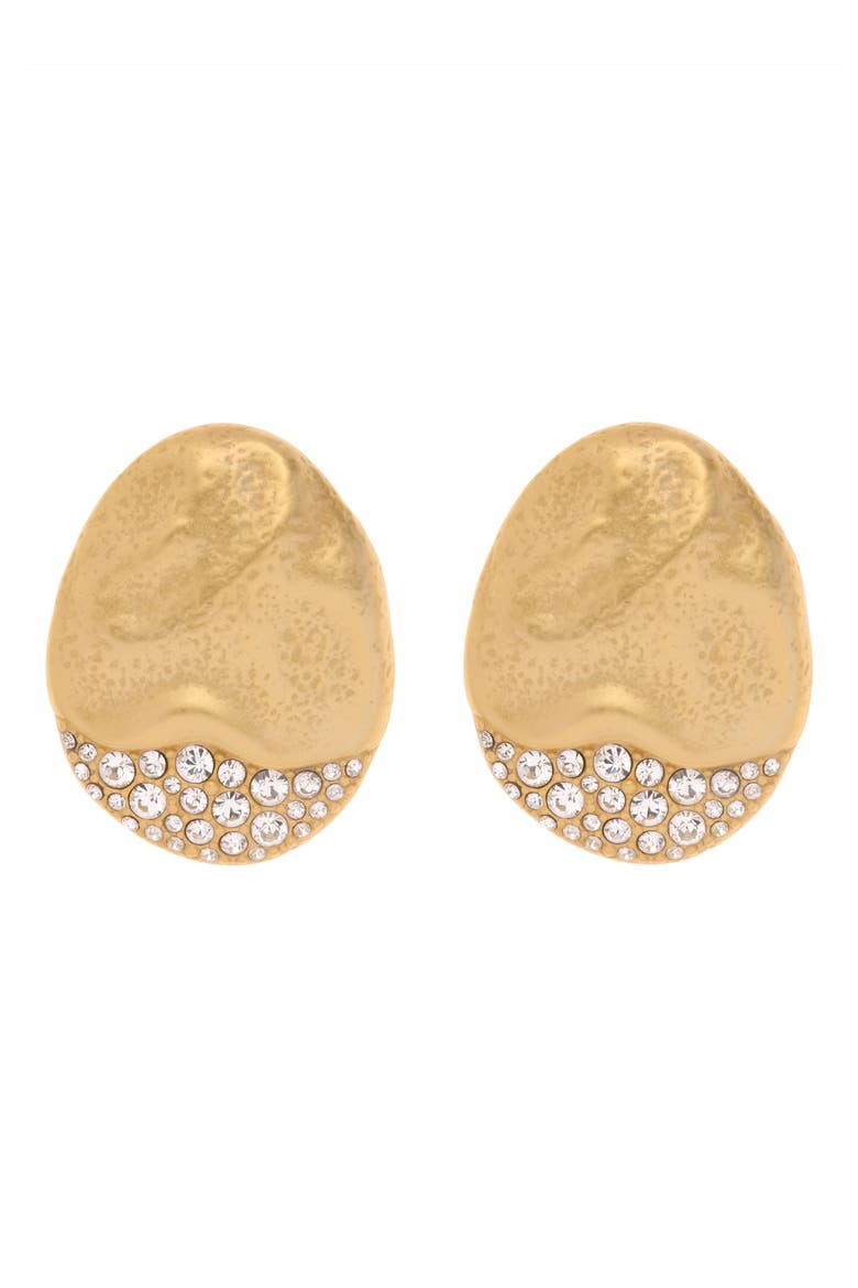 Francesca Crystal Frost Stud Earrings, Alternate, color, GOLD TONE CLEAR CRYSTAL