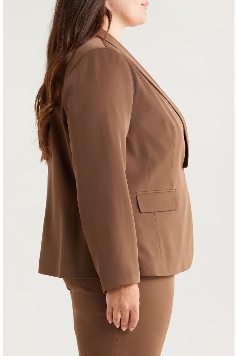 Brushed Woven One-Button Blazer, Alternate, color, PUTTY