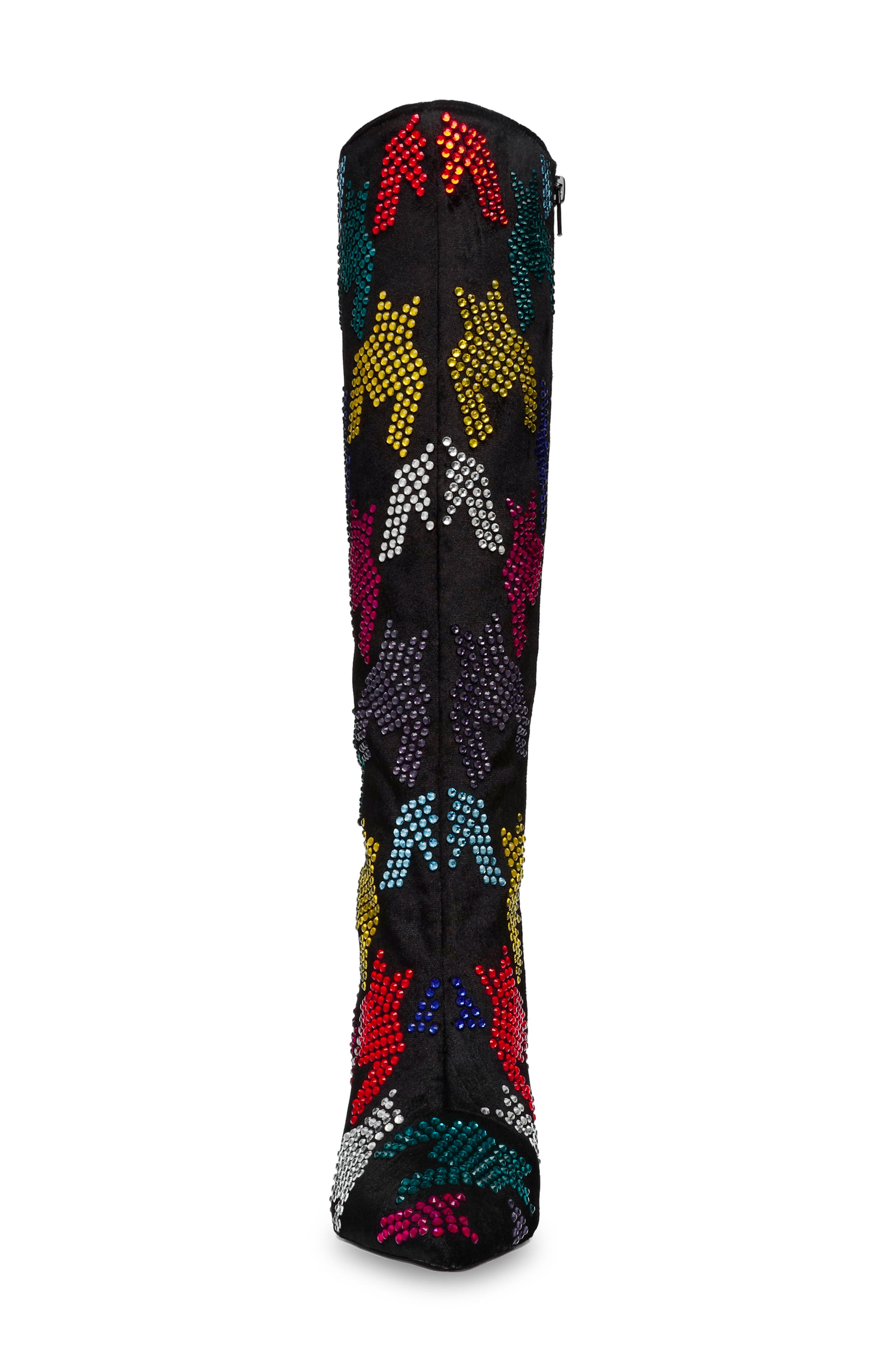 Naomy Pointed Toe Knee High Boot, Alternate, color, BLACK MULTI