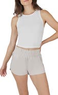 YOGALICIOUS Heavenly Phoebe Rib Knit Crop Tank & Hi-Rise Shorts 2-Piece Set