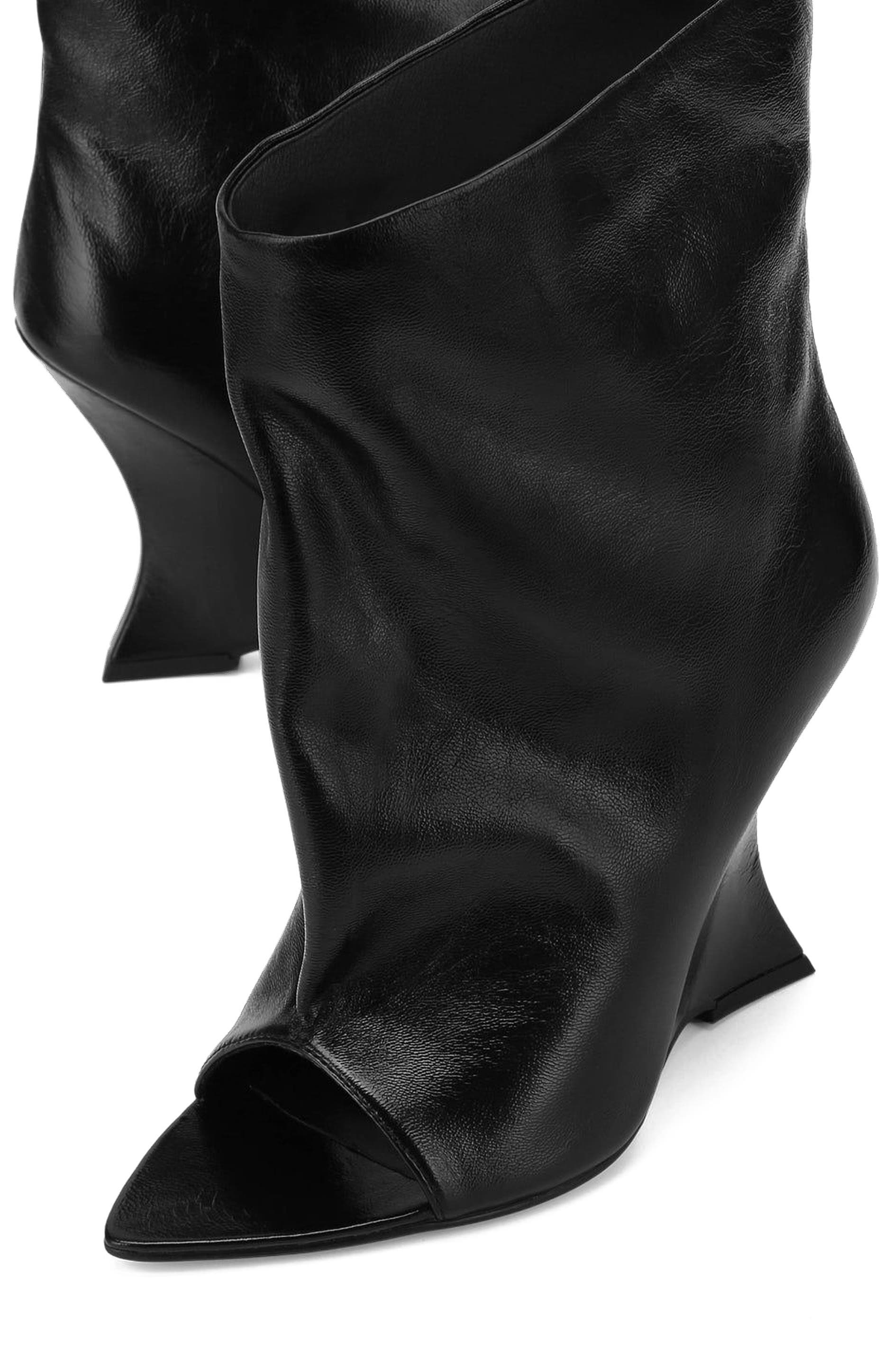Naked Wolfe Reptile Embossed Leather, Alternate, color, Black