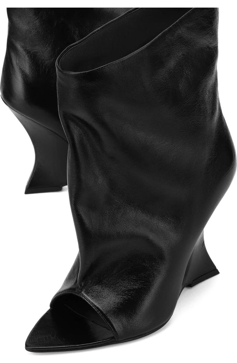 Naked Wolfe Reptile Embossed Leather, Alternate, color, Black