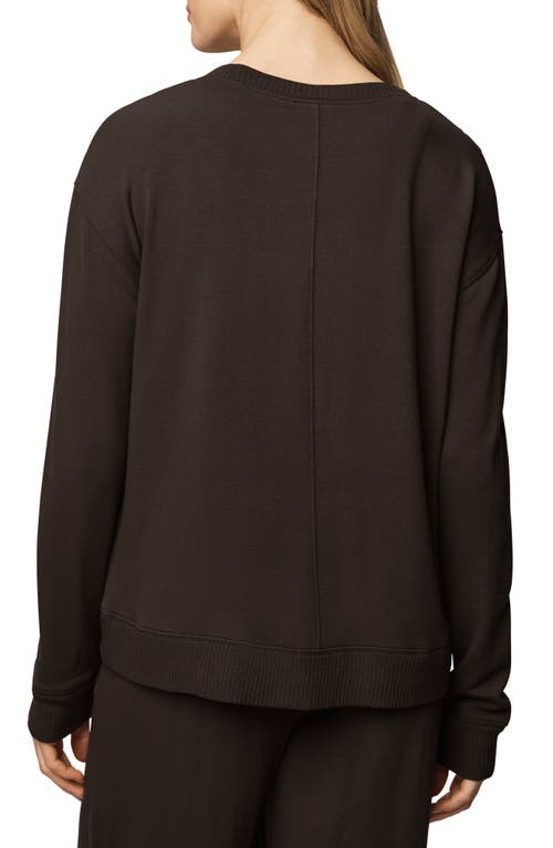 Splendid Supersoft Trim Sweatshirt In Brown