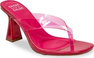 CHASE AND CHLOE Translucent Strap Block Heel Sandal