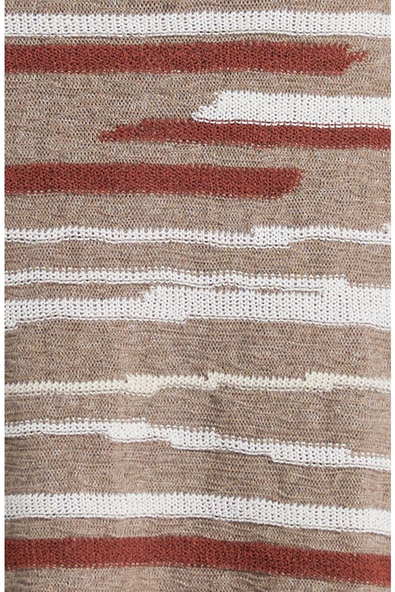 Venice Intarsia Linen & Cotton Mélange Sweater Skirt, Alternate, color, 1501 STONEMEL/ MAPLE/ CHALK