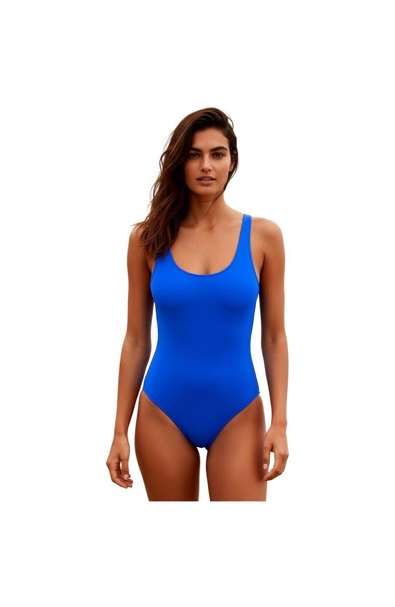 Wallien Nerida Scoop Neck Swimsuit - Women's, Main, color, Blue
