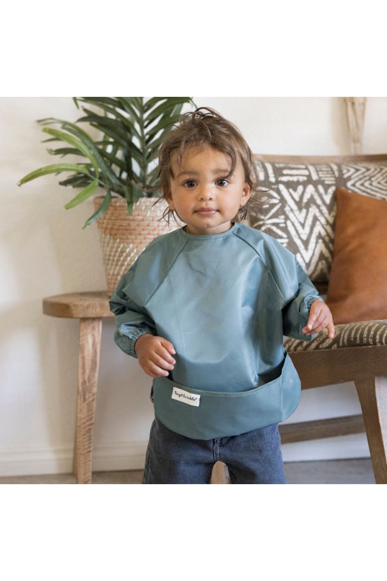 Mess-Proof/Waterproof 2-Pack Long-Sleeve Bib, Alternate, color, Slate Olive