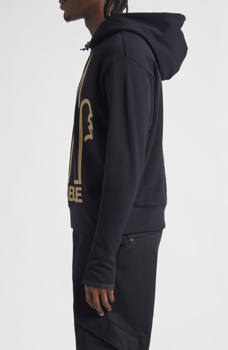 Moncler Polartec<sup>®</sup> Fleece Graphic Hoodie, Alternate, color, Black