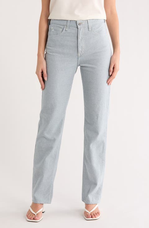 High Waist Straight Leg Jeans (Reclaimed Indigo)