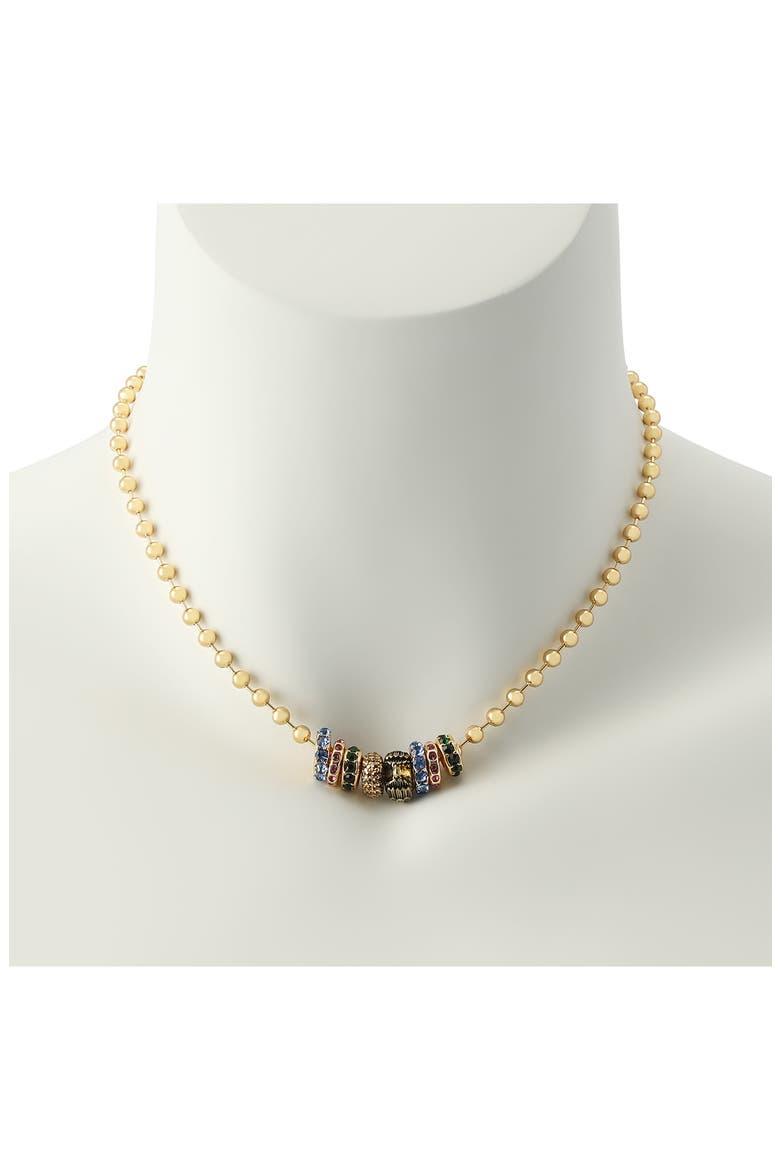 Eagle Head & Gemstone Rondelle Ball Chain Necklace, Alternate, color, MULTI