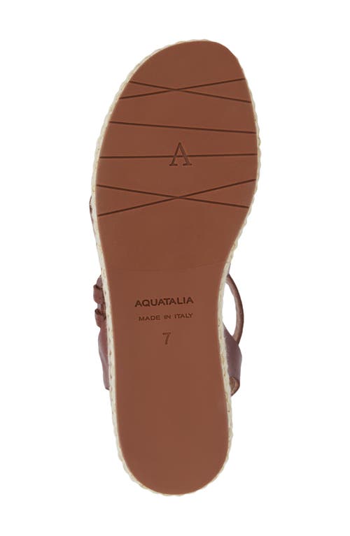 Aquatalia Diana Luxe Water Repellent Platform Sandal In Brown