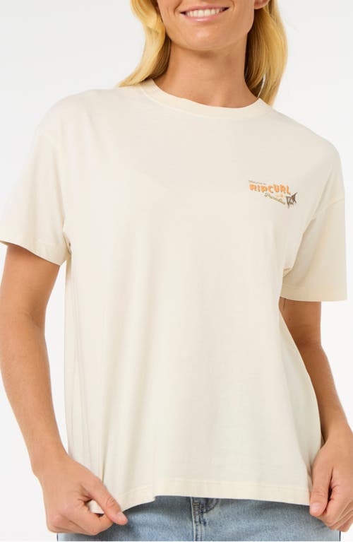 Rip Curl Cala Vadella Relaxed Cotton Graphic T-shirt In Bone