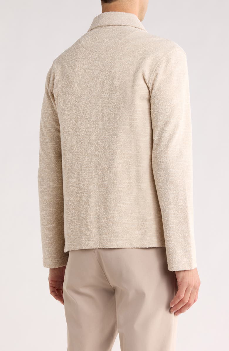 Ted Baker London Hookly Long Sleeve Jersey Overshirt, Alternate, color, Natural