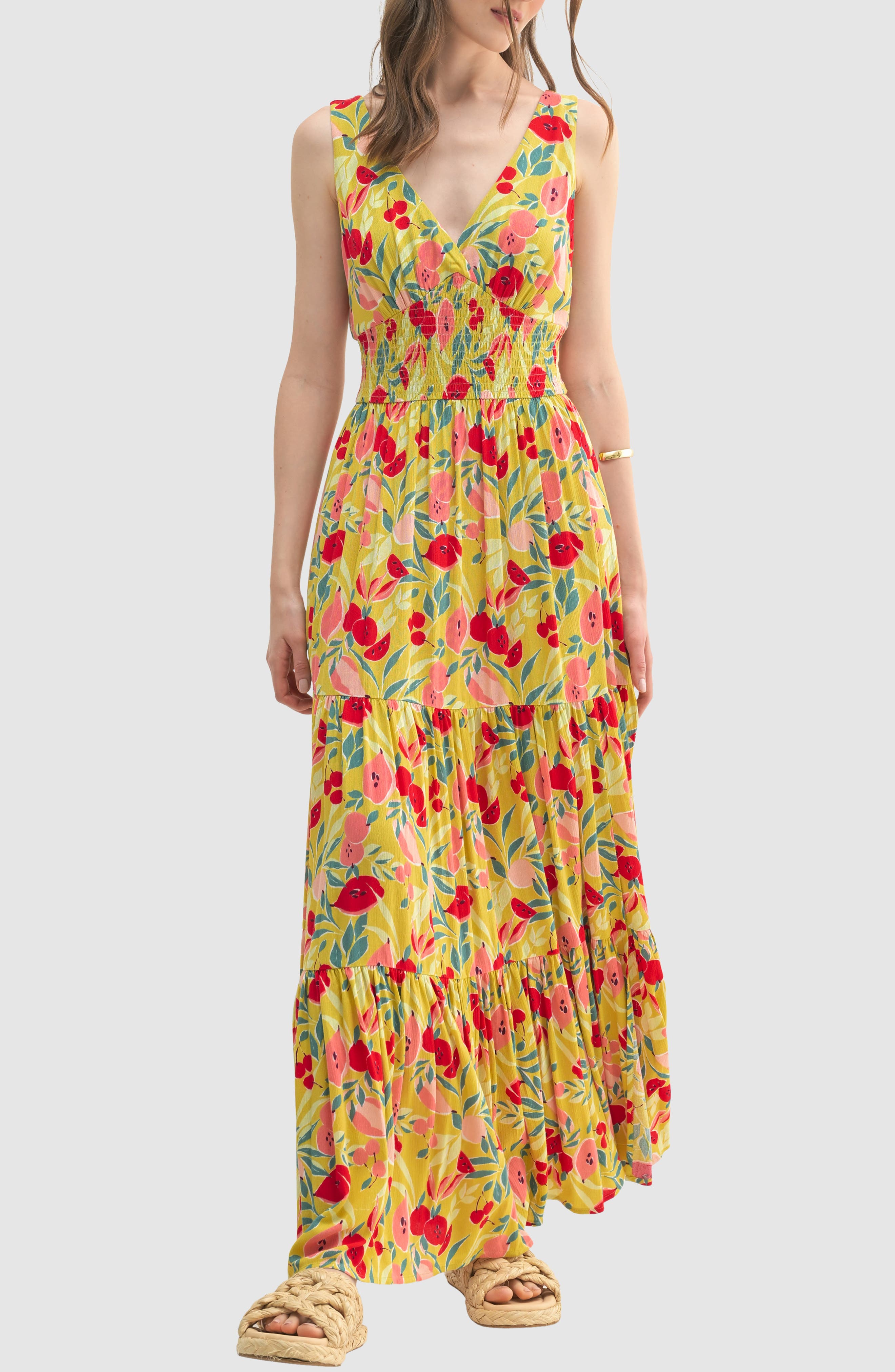 Lush Smocked Maxi Dress