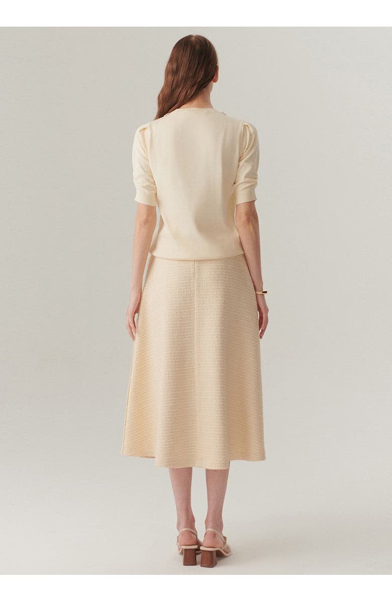 Exquise Ruth Midi Flared Skirt, Alternate, color, Ecru