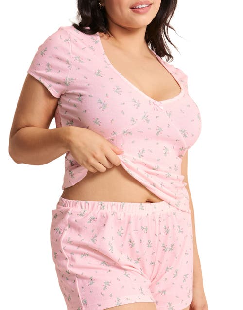 Adore Me Eloise Short Pajama Set In Gold