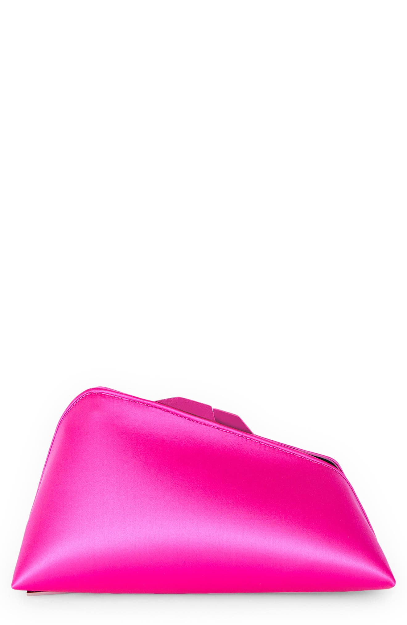 The Attico 8:30 PM Satin Frame Clutch, Main, color, 