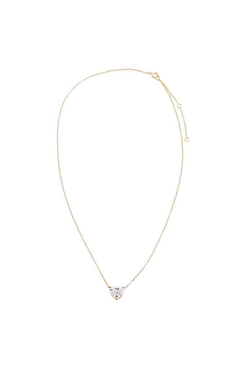 BY ADINA EDEN Lab Grown Diamond Heart Solitaire Necklace 14K, Alternate, color, 14K Gold - 3 Carat
