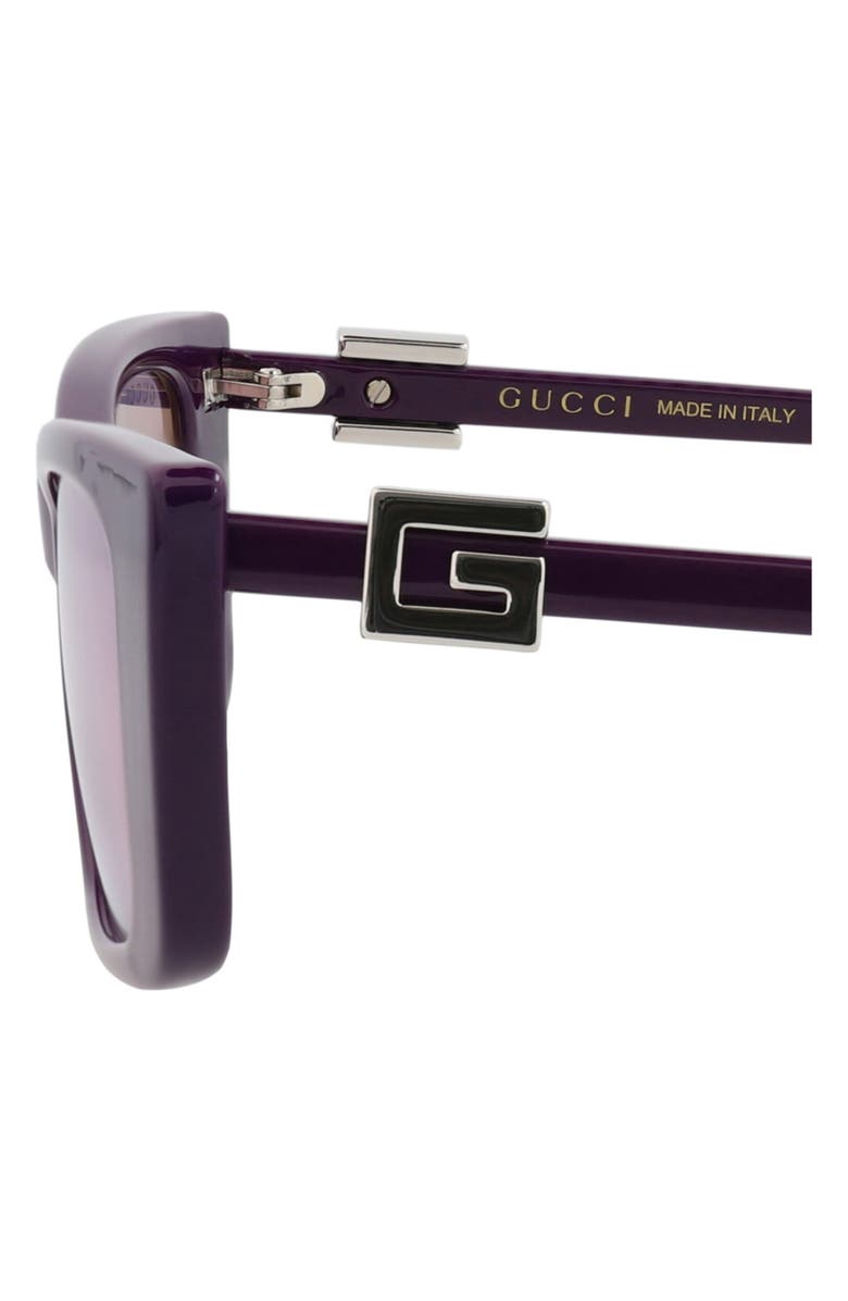 Gucci 53mm Cat Eye Sunglasses, Alternate, color, Violet Violet Violet