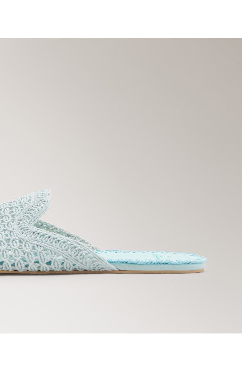 MANGO Crochet Indoor Mule Slipper, Alternate, color, Blue