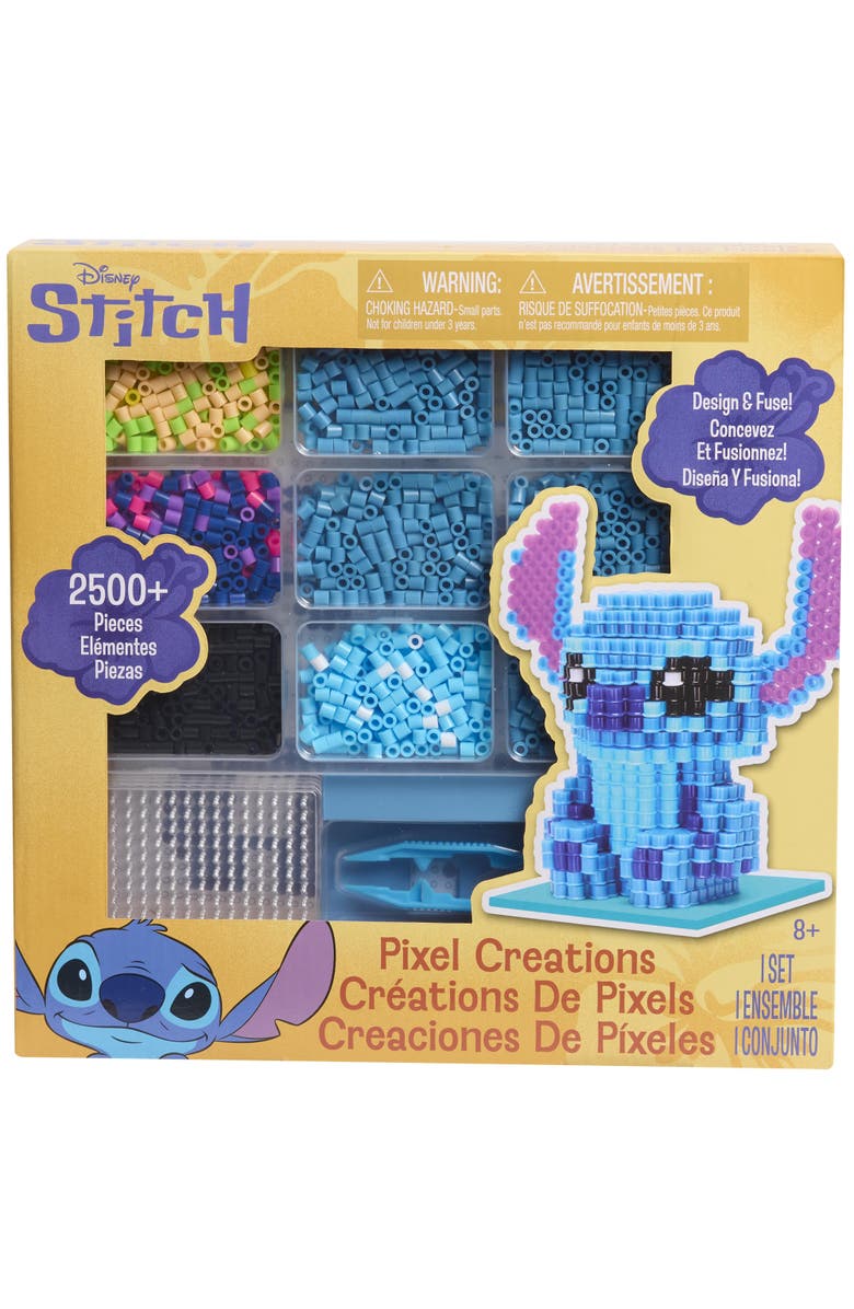 Tara Toy 3D Pixel Creations Disney Stitch 2500 Beads Kit, Diy Character Set, Main, color, Multicolored