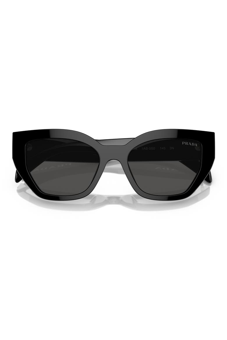 53mm Butterfly Sunglasses, Alternate, color, BLACK