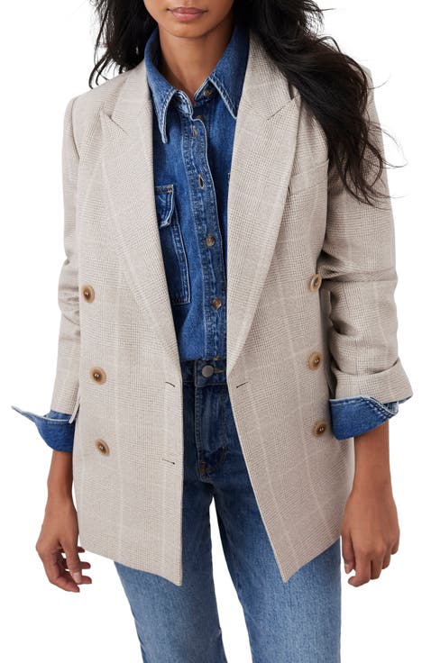 Checked Double Breasted Blazer