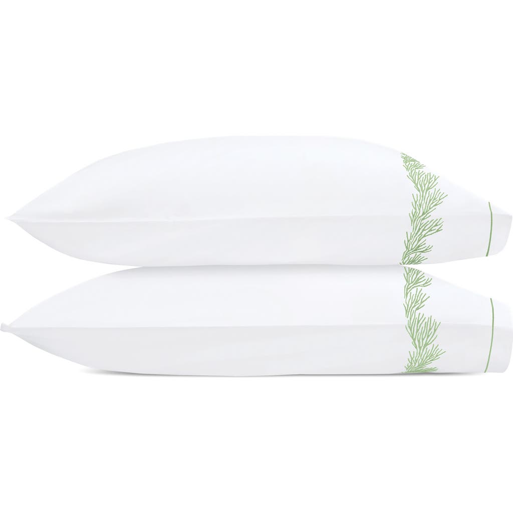 Matouk Atoll 520 Thread Count Cotton Percale Set Of 2 Pillowcases