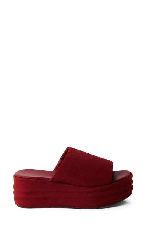Free People Harbor Platform Sandal In Cherry Cola