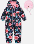 Deux par Deux Baby Mid-Season One-Piece Printed Flowers Outerwear with Hat