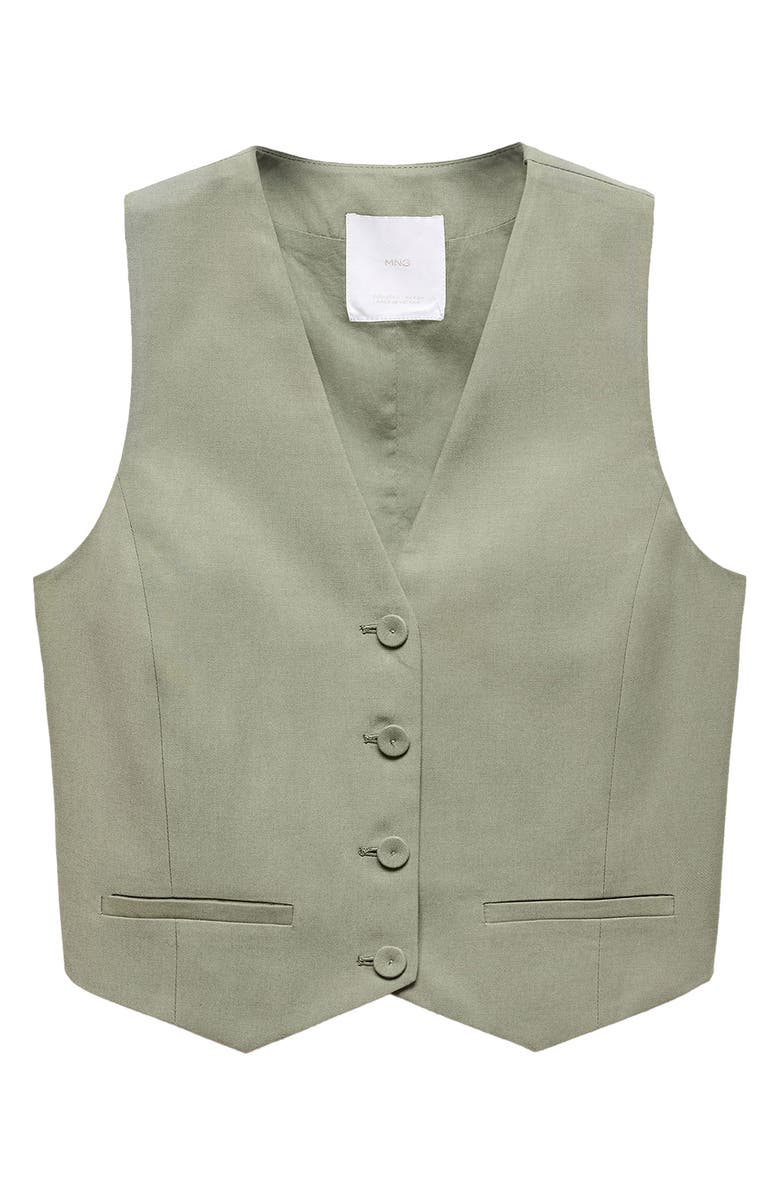 MANGO Alicante Vest, Alternate, color, Pastel Green