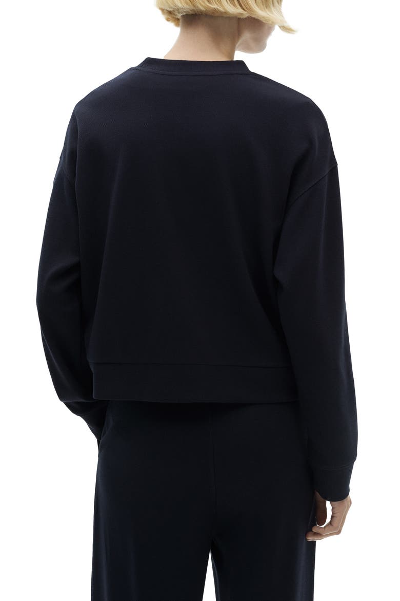 Exposed Seam Crewneck Sweatshirt, Alternate, color, DARK NAVY