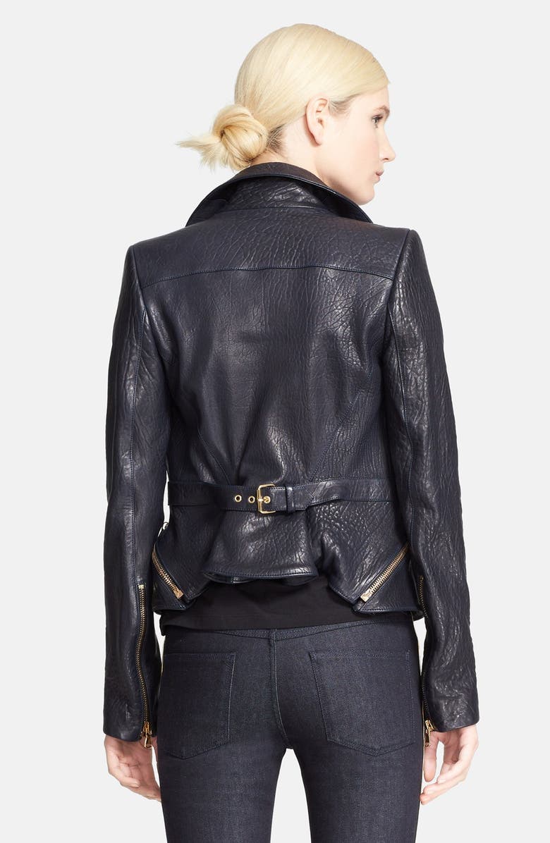 McQueen Alexander McQueen Leather Biker Jacket, Alternate, color,