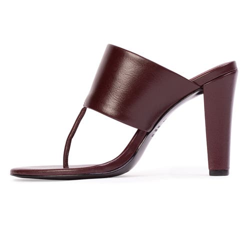 Black Suede Studio Dana 95 Thong Sandal In Burgundy