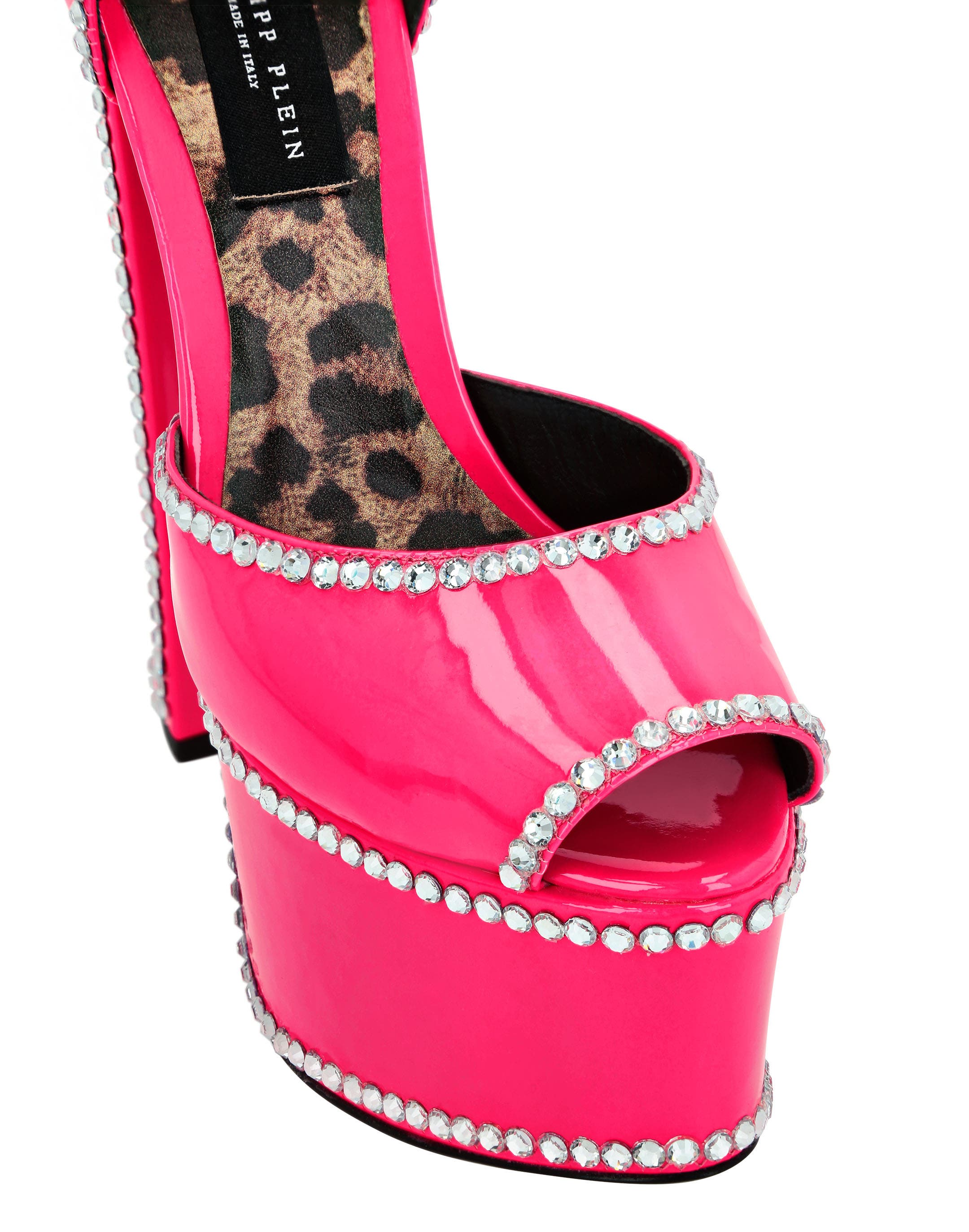 Patent Leather Platform Sandals Hi-Heels Women, Alternate, color, Fucsiafluo