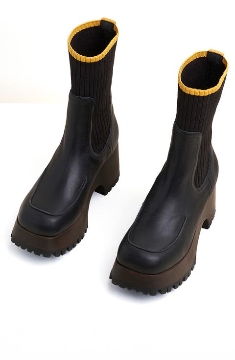 Loma Platform Lug Sole Clog Boot