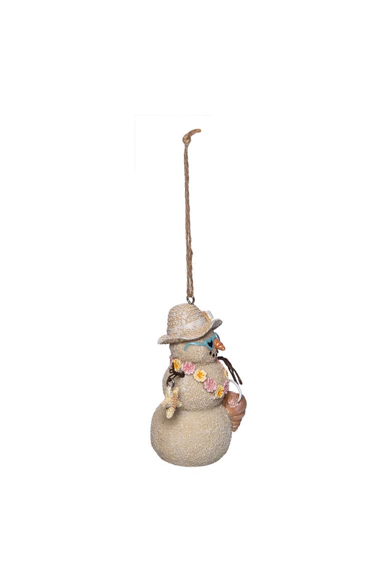Beach Sandman Tree Ornament, Alternate, color, White