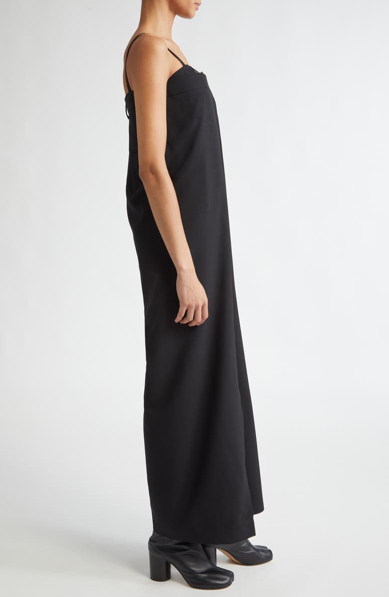 MM6 Maison Margiela Wrap Overlay Virgin Wool Jumpsuit, Alternate, color, 