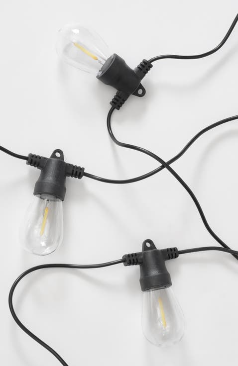 27 ft, 12‑light Solar‑Powered Heavy Duty LED Outdoor String Lights, Weatherproof and Shatterproof Bulbs