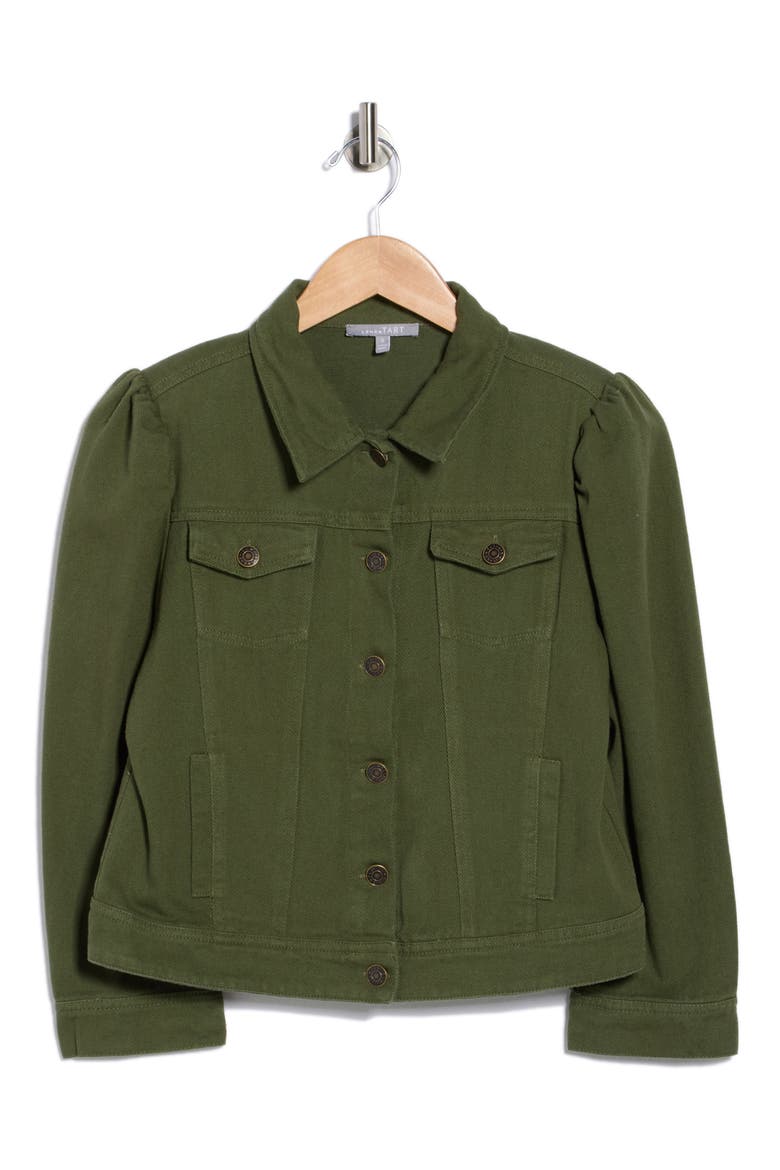 Averill Denim Jacket, Alternate, color, OLIVINE