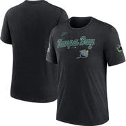 Nike Men's Nike Heather Black Tampa Bay Rays Cooperstown Collection Eras Tri-Blend T-Shirt
