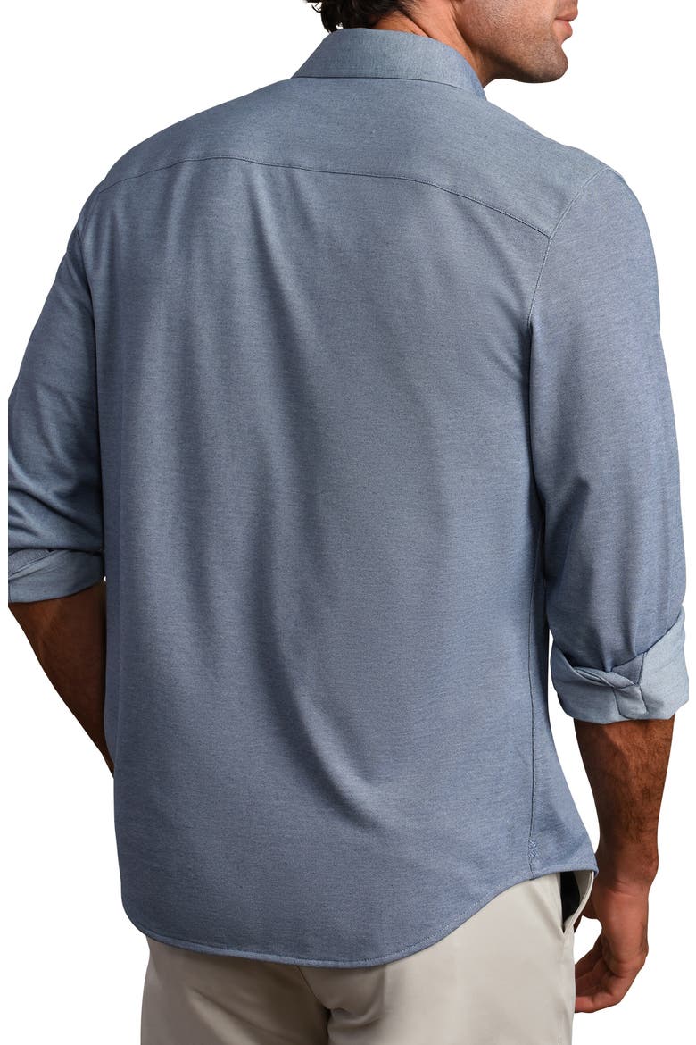 Effortless Oxford Performance Button-Down Shirt, Alternate, color, BLUE PEARL HEATHER