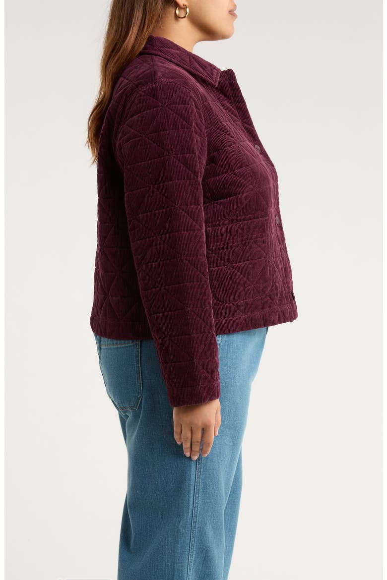 Incoming Tide Quilted Organic Cotton Corduroy Jacket, Alternate, color, DARK HELLEBORE
