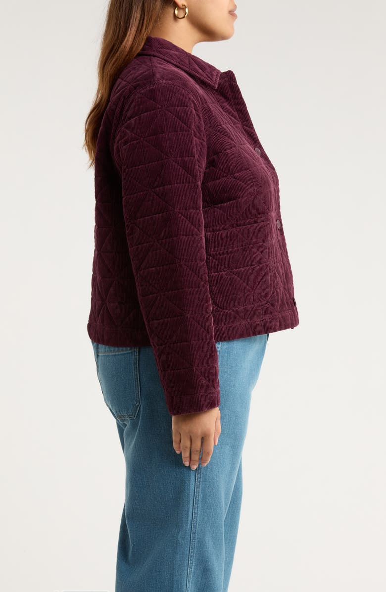 Seasalt Cornwall Incoming Tide Quilted Organic Cotton Corduroy Jacket, Alternate, color, Dark Hellebore