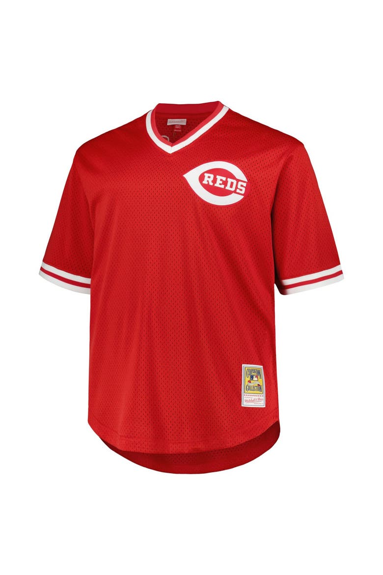 Men's Mitchell & Ness Pete Rose Red Cincinnati Reds 1984 Cooperstown Collection Mesh Pullover Jersey, Alternate, color, Red