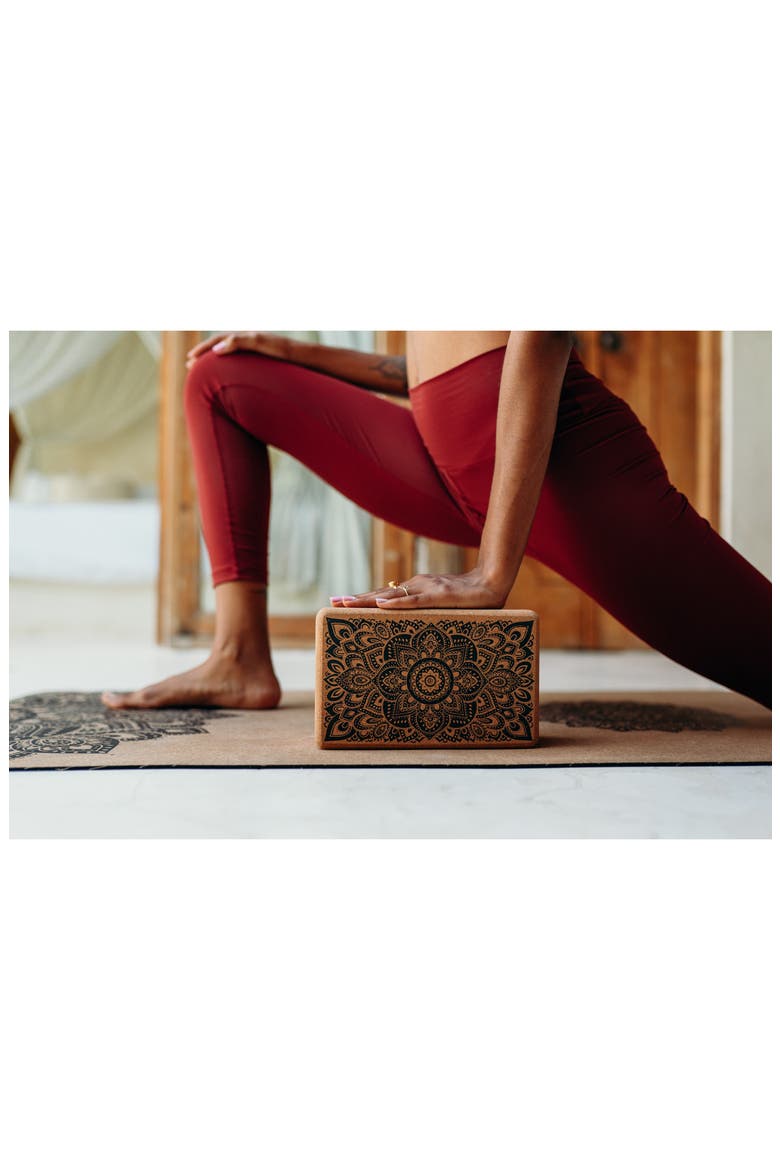 Cork Yoga Block, Alternate, color, MANDALA BLACK