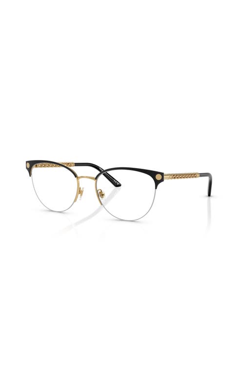 Versace 53mm Cat Eye Optical Glasses In Black