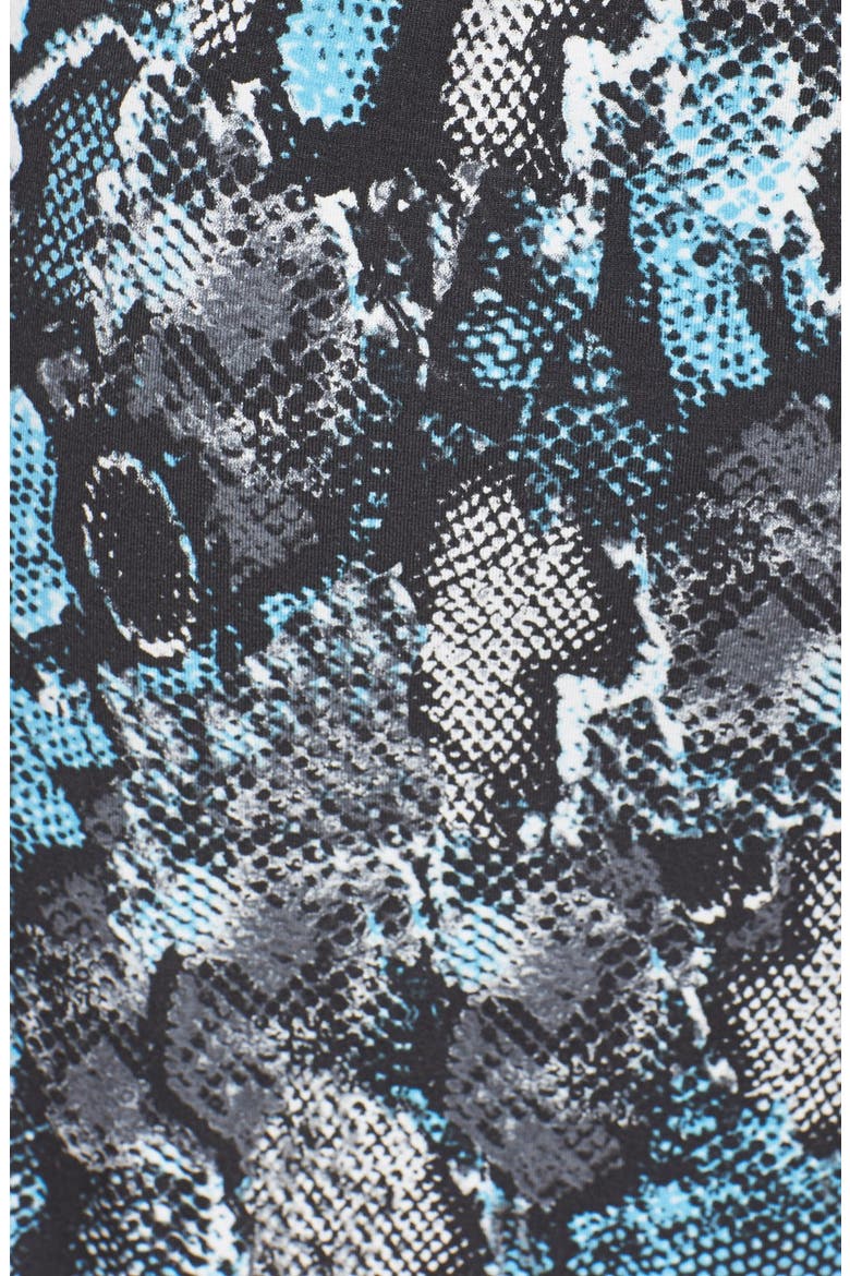 Print Jersey Wrap Dress (Nordstrom Exclusive), Alternate, color, GREY/ BLUE