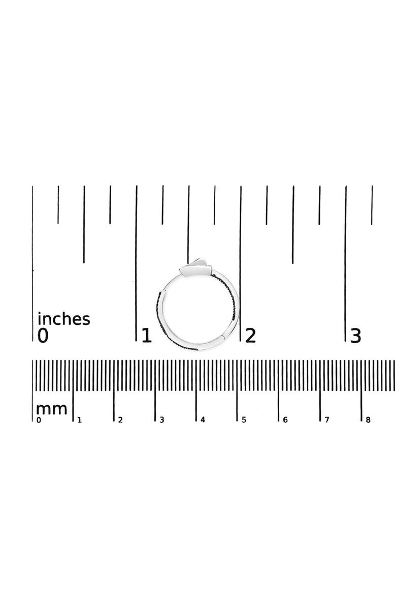 Haus of Brilliance Silver 1/3 Cttw Inside Out Blue Treated Diamond 1MM Wide Hoop Earrings, Alternate, color, White