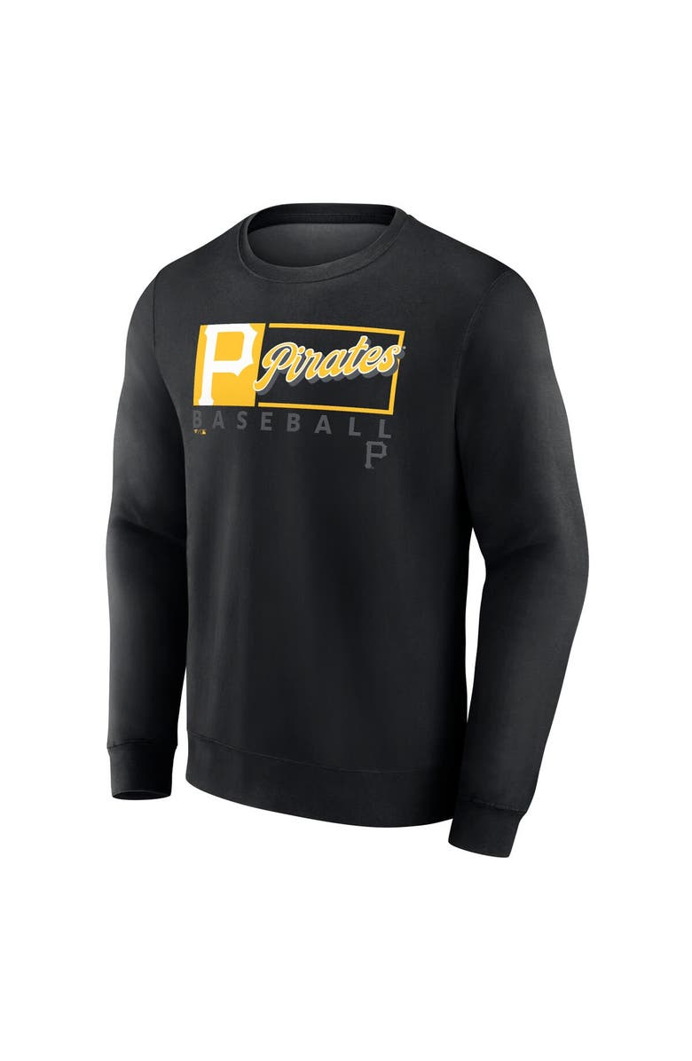 FANATICS Men's Fanatics Black Pittsburgh Pirates Focus Fleece Pullover Sweatshirt, Alternate, color, Black